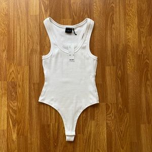 Urban Outfitters White Sleeveless Bodysuit